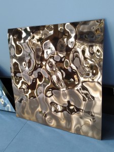 304 201 Decorative Metal Sheet Stamped Finish Gold Sliver Water ripple sheet for ceiling