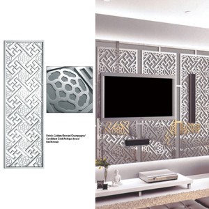 Customized Interior Decor Design Laser Cut Stainless Steel Living Room Kitchen Partition-HM-PT016