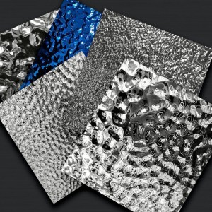 304 316 Mirror Polish Silver Stainless Steel Water Ripple Metal Sheet for Ceiling Wall Decoration