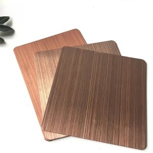 china hairline finish Rose gold stainless steel sheet manufacturers