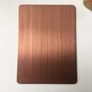 china hairline finish Rose gold stainless steel sheet manufacturers