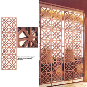 Customized Interior Decor Design Laser Cut Stainless Steel Living Room Kitchen Partition-HM-PT016