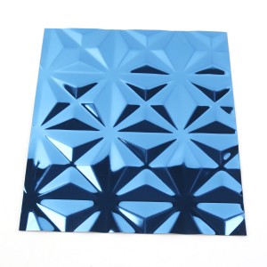 blue stamped finish embossed stainless steel sheet supplier – Hermes steel