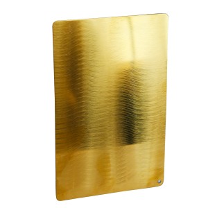 304 Gold 3D laser engraved Decorative Stainless Steel Sheet