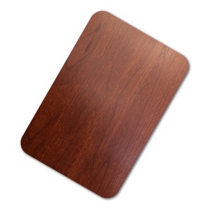 High pressure laminated 1mm 1.2mm 1.5mm 4×8 wood grain stainless steel sheets for background panels and kitchen decoration