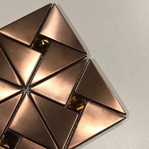 Unique Design Premium Mosaic Stainless Steel Rose Gold Backsplash Wall Tiles