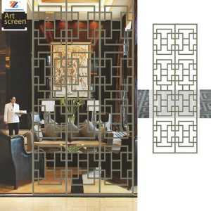 Provence series embossed and hollow stainless steel sheet for wall panels