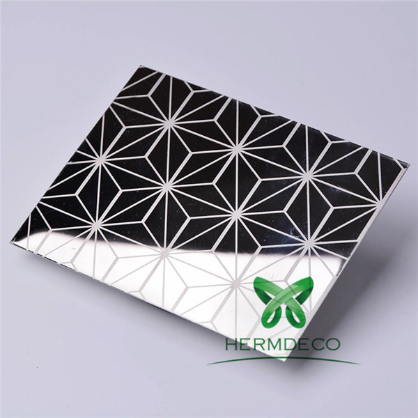 Rapid Delivery for Hair Line Stainless Steel Sheet -
 Stainless Steel Sheet Etched Finish Surface -HM-ET055 – Hermes Steel