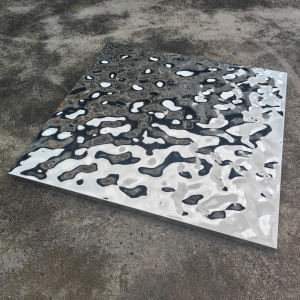 Customized 304 Decorative Stainless Steel Sheet Big wave mirror water ripple stainless steel sheet