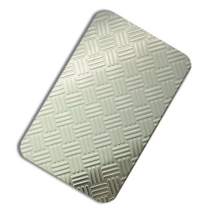 Subway floor hot sales 304 4x8ft embossed decorative finish 304 grinding stainless steel sheet plate