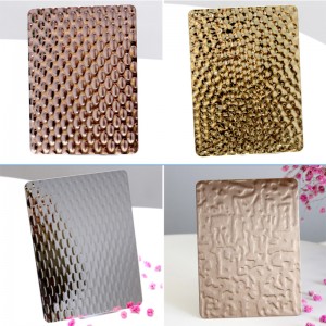 Embossed & Stamped Stainless Steel Sheets 304 Textured Metal Sheet for wall decoration