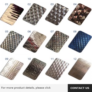 201 304 Stamped Decoration Metal Steel Sheet