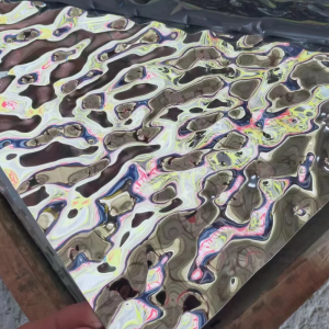 Customized 304 Decorative Stainless Steel Sheet Big wave mirror water ripple stainless steel sheet
