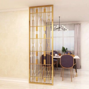 Lilla-rød Color Laser 3D Stainless Steel Art Screen Room Dividerpartition for dekorative-HM-PT004