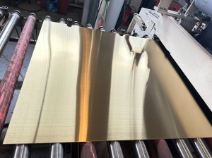 Gold PVD Color Coating Hairline Stainless Steel Sheets