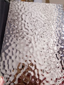 201 304 316 Sliver Water Ripple Stainless Steel Sheet for Ceiling Decoration