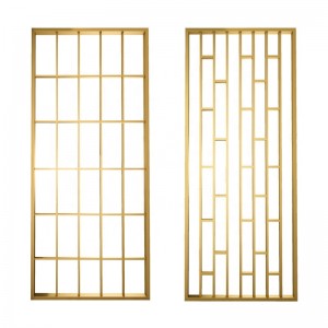 Foshan Interior Decor Gold Partition Panels Room Divider Screen Laser Cut Screens Decorative Stainless Steel Metal Screens