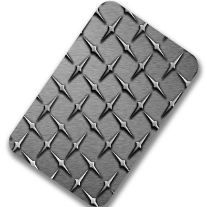 Checkered Hot Rolled Stainless Steel Sheet 304 201 stainless steel checkered plate for sale