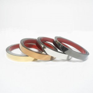 Stainless Steel Decorative Strips One-line Flat Strips Stainless Steel Adhesive Metal Decorative Tile Trim