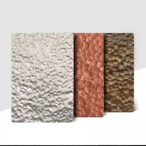 Hand Hammering Decorative Stainless Steel Sheets Hammered metal texture Stainless Steel Sheet
