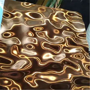 Best quality 201 4×8 4×10 stamped water ripple finish restaurant stainless steel sheets for ceiling panels