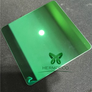 Great Quality Colored Mirror Green Cold Rolled Steel Sheet For Elevator Door-HM-MR005