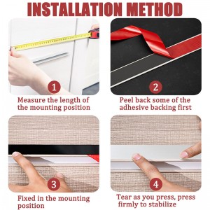 Golden Stainless Steel Strip Flat Self-Adhesive Tile Trim Roll for Furniture Wall Floor Transition Strip