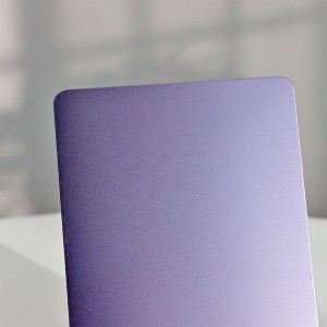 201 304 Bead Blasted Stainless Steel Sheet Decorative Metal Plate Purple Sand Blasted Stainless Steel Sheet for Wall Decoration