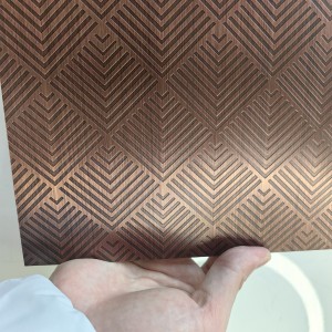 PVD color embossed stainless steel sheet – hermessteel