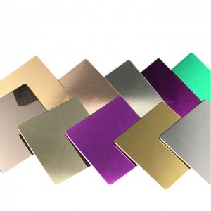 304 High Standard Customized Size Stainless Steel Anti-finger Print Finish PVD Color Metal Sheet 4×8 for Interior Decoration