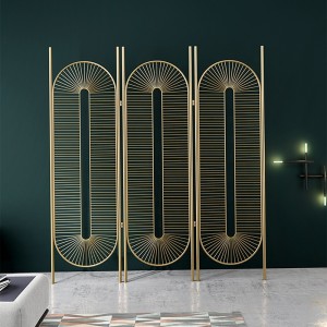 Durable Modeling 201 304 316 Stainless Steel Metal Partition Gold Mirror Welding Room Divider for Decoration