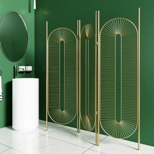 Durable Modeling 201 304 316 Stainless Steel Metal Partition Gold Mirror Welding Room Divider for Decoration