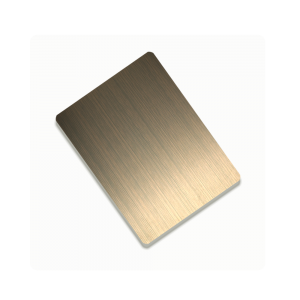 Outstanding 304 Stainless Steel Hairline PVD Gold Color Finish Metal Sheet 1219mm*2438mm for Elevator