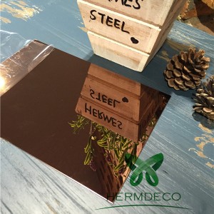 Factory supplied Stainless Steel Sheet Metal -
 Alibaba Supplier Colored Coffe Gold Mirror Stainless Steel 201 Mirror Finished For Decoration-HM-MR002 – Hermes Steel