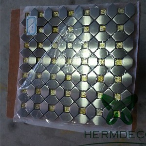 China OEM Price For 304l Stainless Steel Plates - Shining Stainless SteelMix Glass Mosaic Mix Nature Stone Size 305305Mm Tile Flooring-HM-MS046 – Hermes Steel