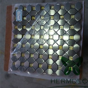 100% Original Factory Perforated Stainless Steel Sheet -
 Shining Stainless SteelMix Glass Mosaic Mix Nature Stone Size 305305Mm Tile Flooring-HM-MS046 – Hermes Steel