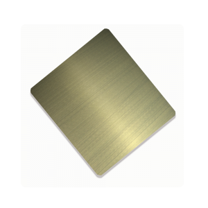 Outstanding 304 Stainless Steel Hairline PVD Gold Color Finish Metal Sheet 1219mm*2438mm for Elevator