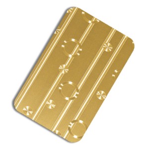 High Quality 304 316 Stainless Steel Decorative 3D Laser Finish Gold Color Coating Cutting Metal Sheet For Kitchen Usage