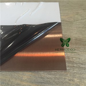 Champagne Hairline Finish Stainless Steel Sheet Foshan Boats For Sale-HM-HL005