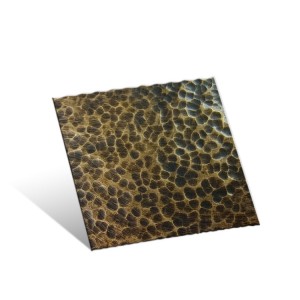Hand Hammered Stainless Steel Sheet 304 Decorative Stainless Steel Sheet Bronze Blackened Vibration Hammered Metal Sheet