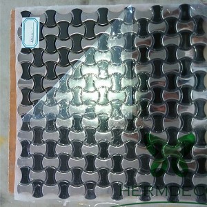 2017 New Arrival Glass Mosaic Mixed Stainless Steel For Home Decoration-HM-MS053