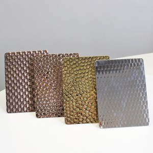 Embossed & Stamped Stainless Steel Sheets 304 Textured Metal Sheet for wall decoration