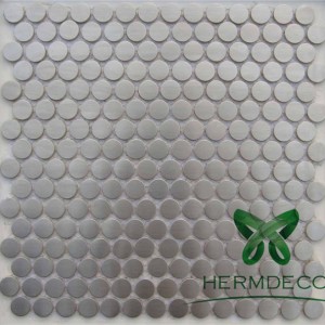 Foshan Decorative Glass Mosaic Mixed Stainless Steel, Metalmosaic Tile-HM-MS037