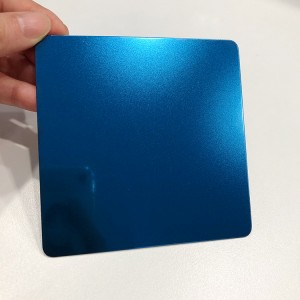 PVD Color Coating Blue sandblasted stainless steel sheet 304 Decorative Stainless Steel Bead Blasted Plate