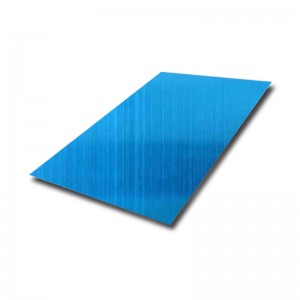Blue PVD Color Coating Hairline Stainless Steel Sheet 304 – Hermes Steel