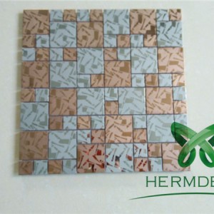 OEM Customized Stainless Steel Product - 202 Stainless Steel Well Polished Beautiful Decorative Metalmosaic Tile-HM-MS055 – Hermes Steel
