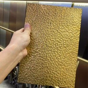 Hand Hammering Decorative Stainless Steel Sheets Hammered metal texture Stainless Steel Sheet