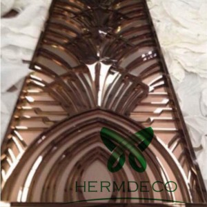 Chinese manufacturer 304 Morden Stainless Steel Screen Partition For Hotel Decoration Project-HM-PT003