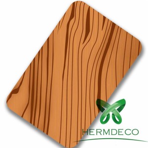 Cold Rolled Wood Laminated Stainless Steel Sheet Cost Per Square Foot-HM-050