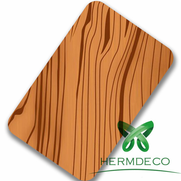 Popular Design for Embossed 304 Stainless Steel Sheet -
 Cold Rolled Wood Laminated Stainless Steel Sheet Cost Per Square Foot-HM-050 – Hermes Steel